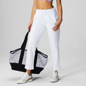 Fabletics Tapered Tricot Pant Classic White S/6